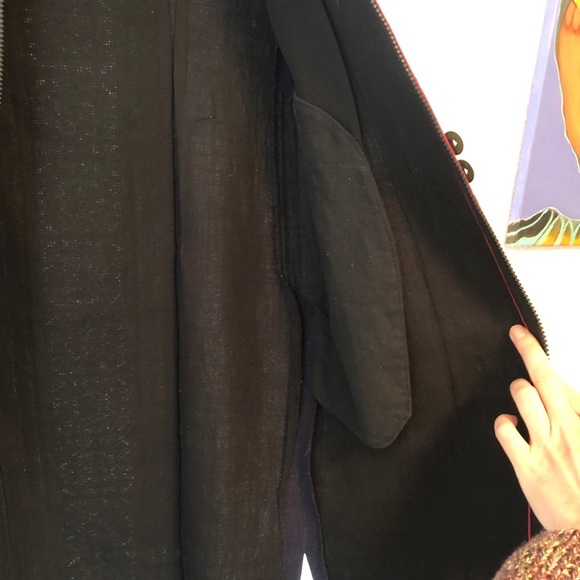 Authentic Thai Indigo tea coat with embroidery. Hmong tribe. Hand made. - Picture 15 of 16